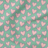 XOXO (Pink on Green) | Valentine's Day Fabric Design | Juniper Row Design