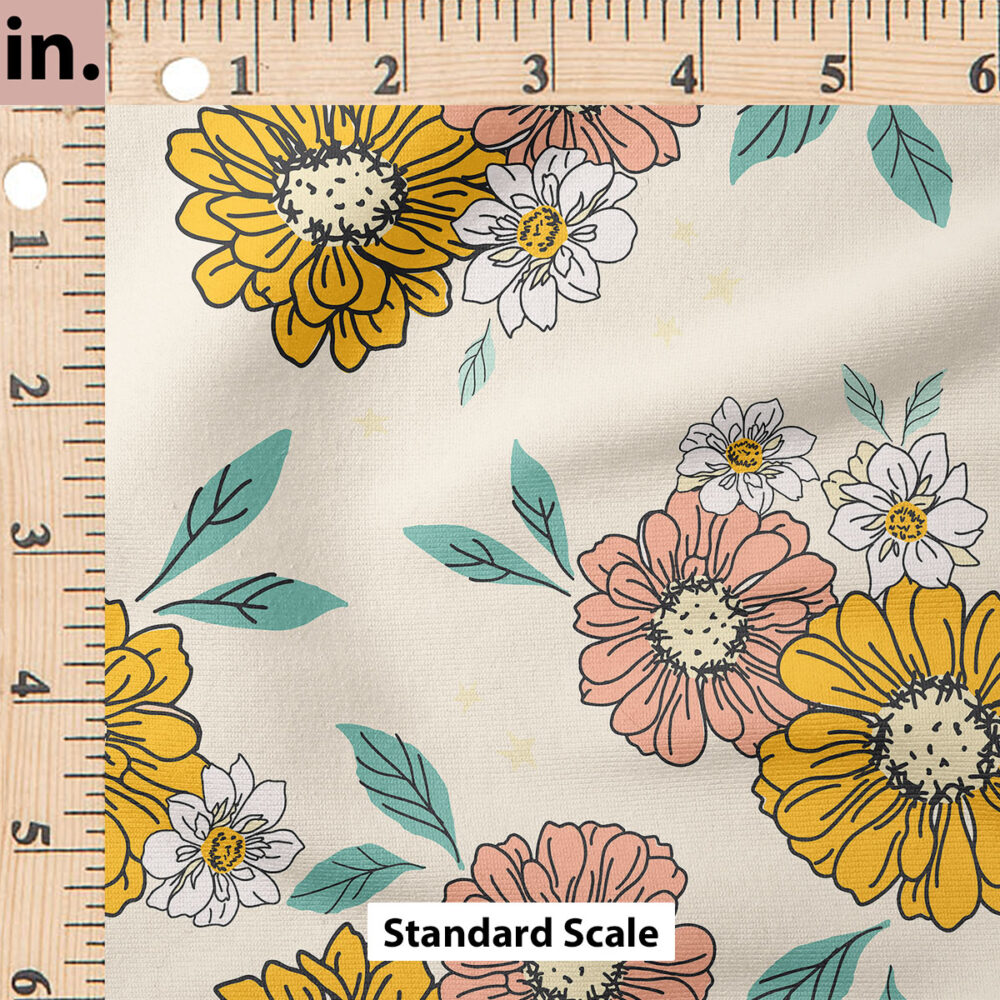 Ruler Scale for Floral (Bright on Cream) by Juniper Row Design