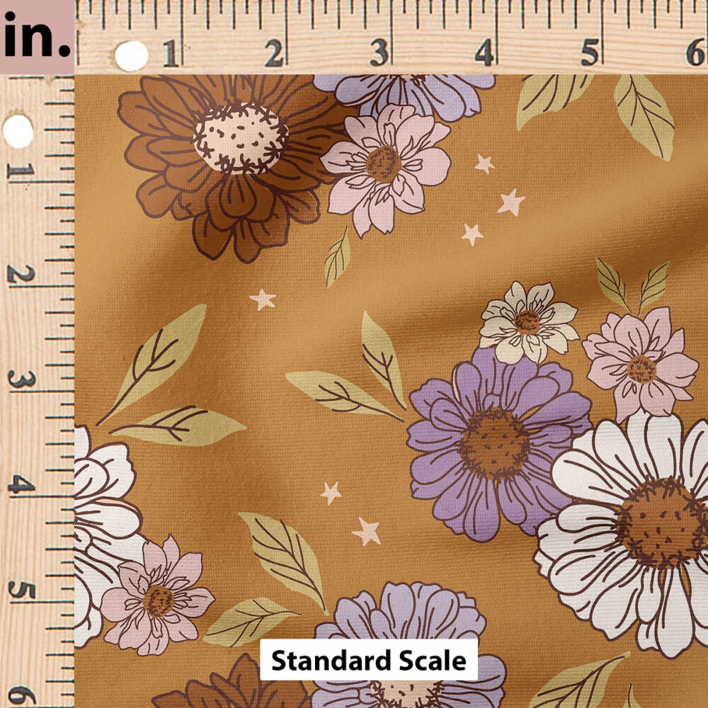 Ruler Scale for Floral (Dark on Brown) by Juniper Row Design