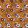 Floral (Dark on Brown) | Autumn Fabric Design | Juniper Row Design