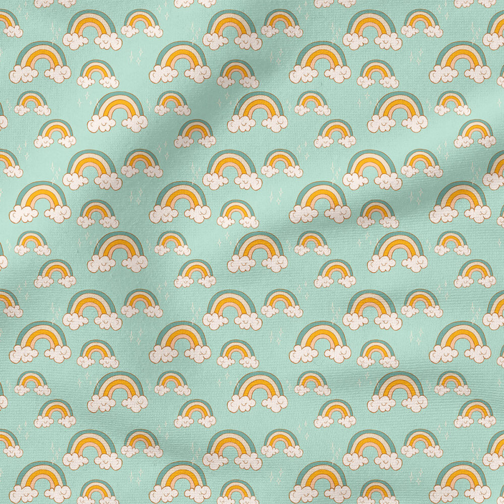 Rainbow (Mint) | Spring Fabric Design | Juniper Row Design