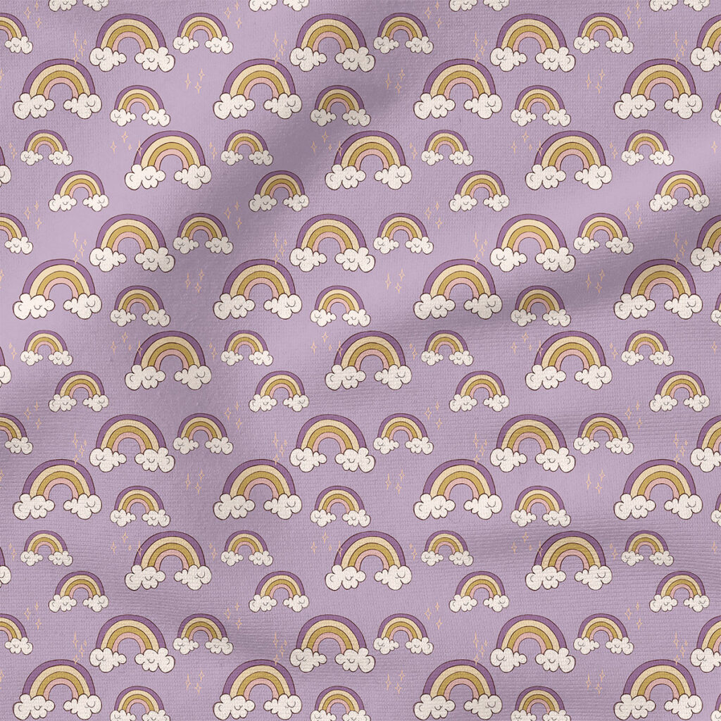 Rainbow (Purple) | Spring Fabric Design | Juniper Row Design