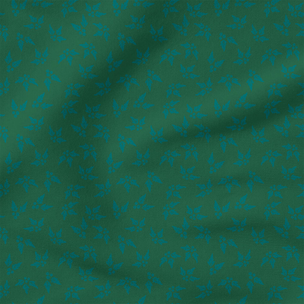 Holly (Green) | Holiday Fabric Design | Juniper Row Design