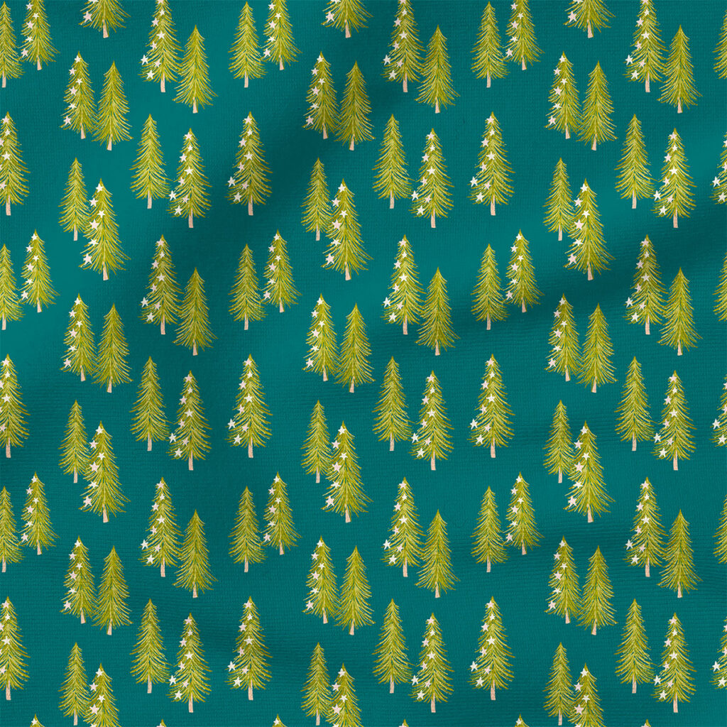 Starlight Tree | Holiday Fabric Design | Juniper Row Design