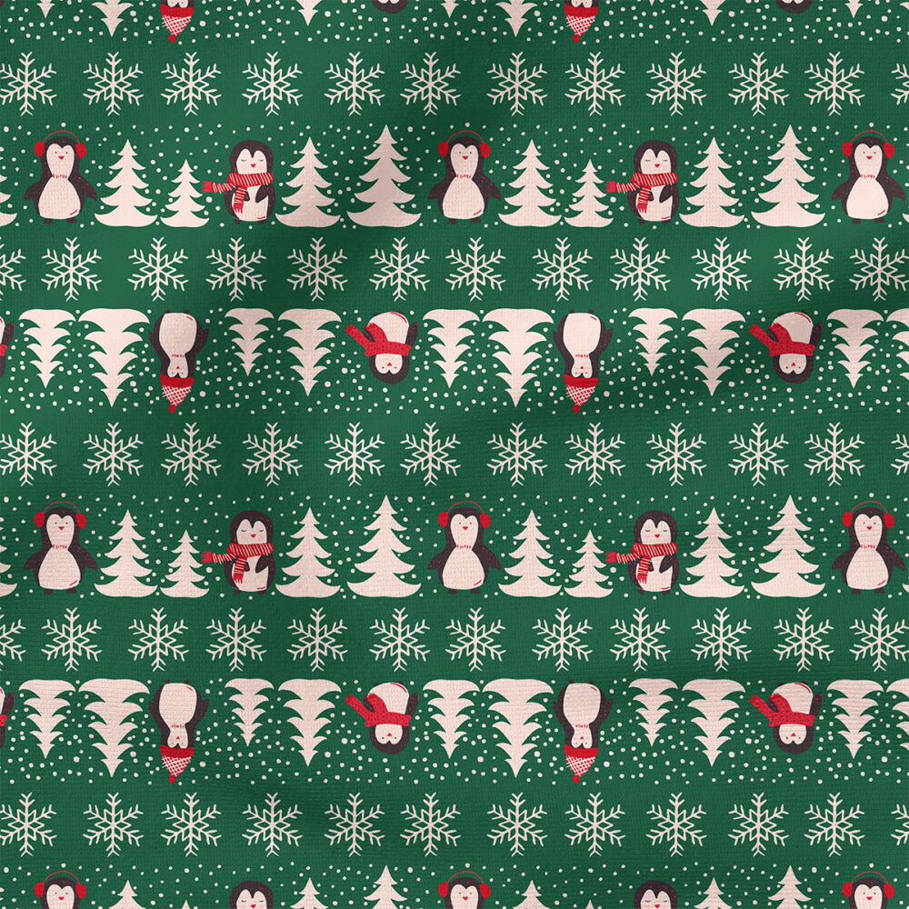 Winter Penguins (Green) | Holiday