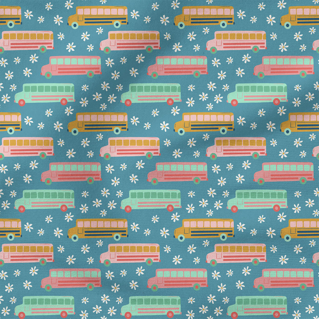 Bus | Transportation Fabric Design | Juniper Row Design