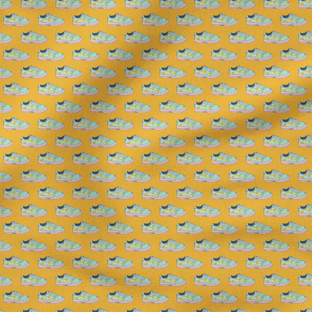 New Shoes (Mustard) | Children Fabric Design | Juniper Row Design