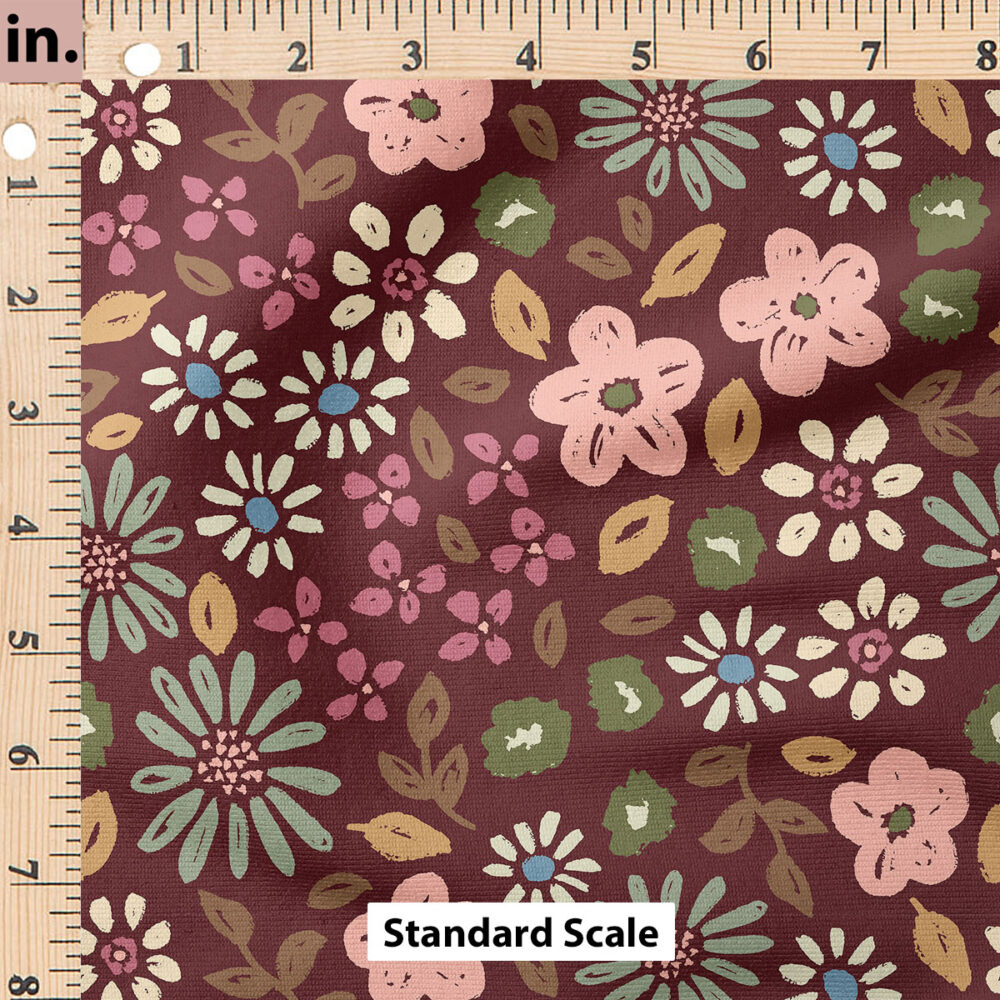 Ruler Scale for Garden Floral (Burgundy) by Studio Rianne