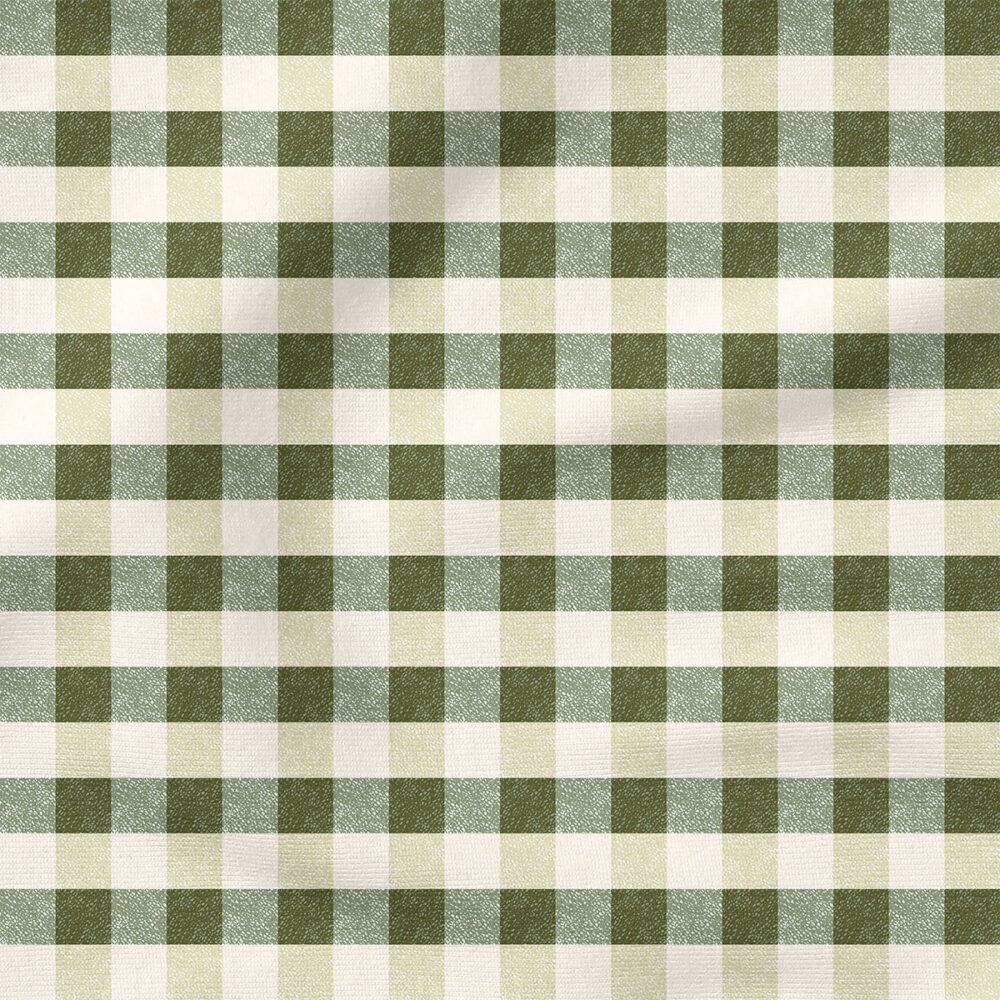 Plaid (Green) | Stripes and Shapes Fabric Design | Studio Rianne