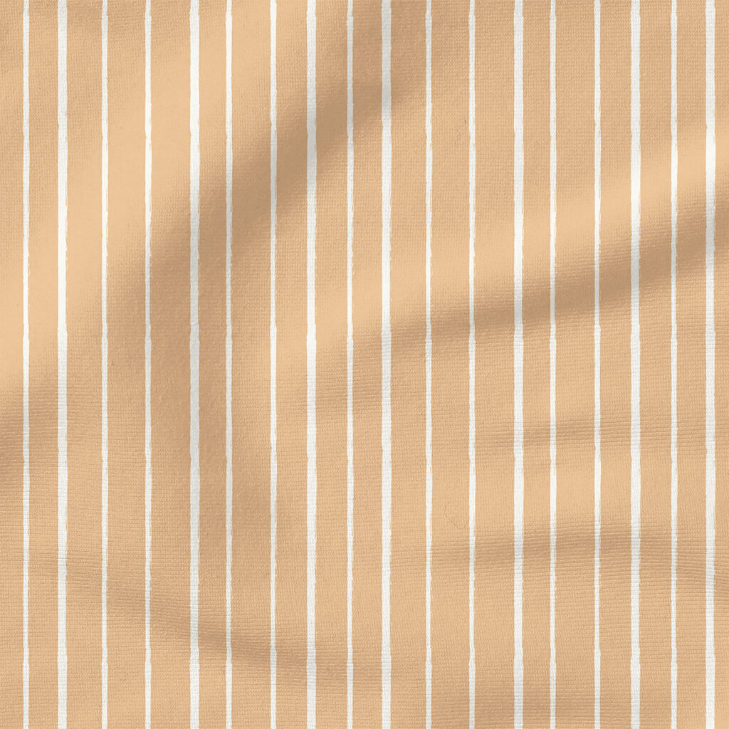 Chalk Stripes (Sand) | Stripes and Shapes Fabric Design | Poppies and Ducks