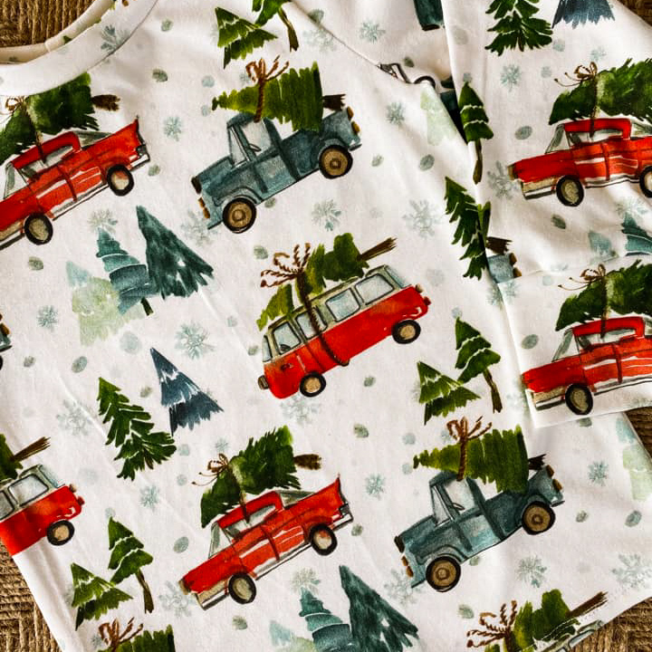 cute christmas pajamas from custom fabric