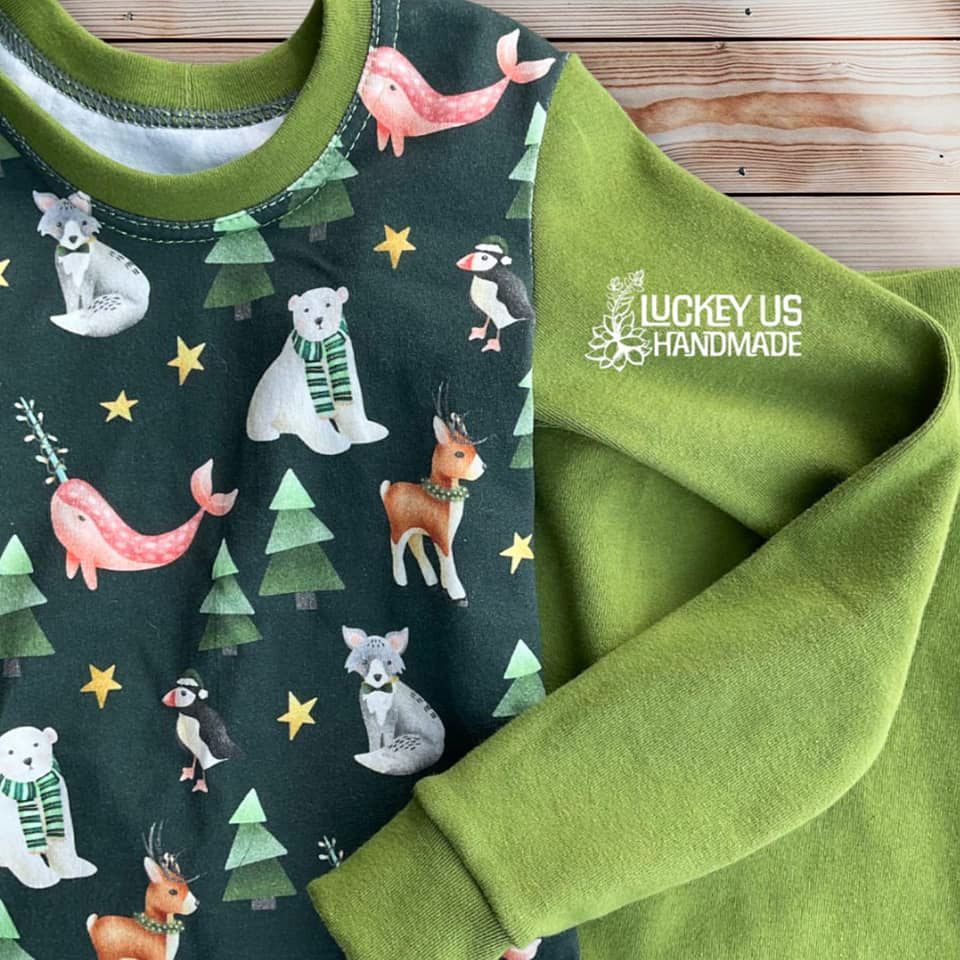 holiday pajamas for christmas by lucky us handmade